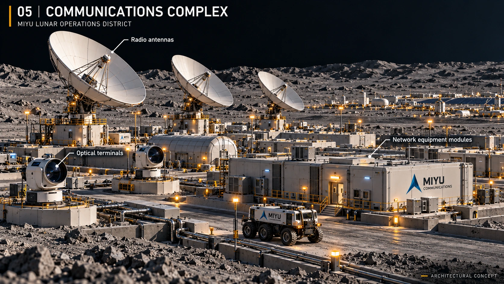 Communications complex — architectural concept