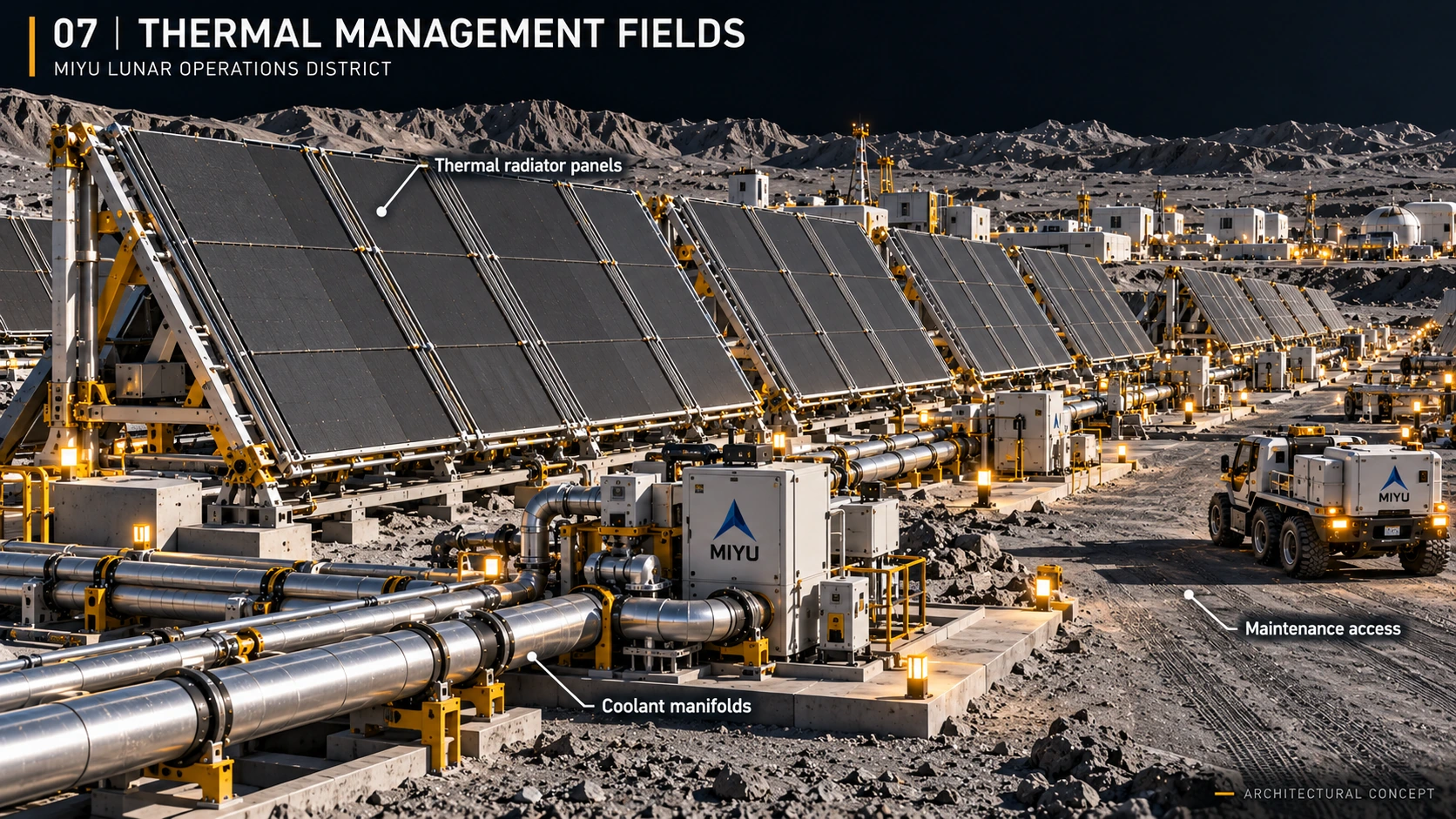 Thermal management fields — architectural concept